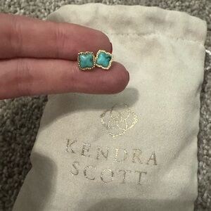 Kendra Scott Gold and Turquoise Earrings